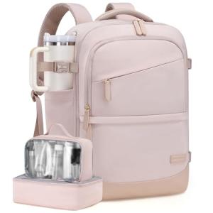 LOVEVOOK Travel Backpack for Women & Men, 40L Carry on Backpack Airline Approved, Large TSA Personal Item Travel Bag fits 17.3" Laptop, Business Weekender Bag for Essentials, 4Pcs