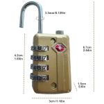 Arkali TSA Approved Lock 3 Pack Luggage Combination Lock Heavy Duty Zinc Alloy Body with 4 Digit Code Travel Padlock for Luggage, Toolbox, Backpacks and Suitcases, Easy Set-Your-Own Codes, Gold
