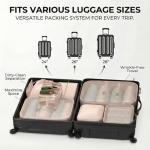 BLINGCOOL 8 Set Packing Cubes for Travel with Clear Toiletry Bag, Durable Luggage Packing Organizers, Carry-On Accessories, TSA Approved See-Through Cubes, Space-Saving Storage Bags, Gifts for Women
