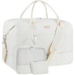 Weekender Bag for Women Travel Duffel Bag - Carry On Overnight Bag with Shoe Compartment Large Nylon Duffle Tote Bag 21.5" with Toiletry Bag for Traveling Business Weekend Trip 3Pcs Set