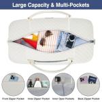 Weekender Bag for Women Travel Duffel Bag - Carry On Overnight Bag with Shoe Compartment Large Nylon Duffle Tote Bag 21.5" with Toiletry Bag for Traveling Business Weekend Trip 3Pcs Set