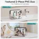 Veken 9/11 Set Compression Packing Cubes for Travel Essentials,Compressible Expandable Large Luggage Suitcase Organizer Bags for Clothing,Durable Space Saver Storage Bags with Toiletry Bags(Black)