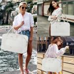 Weekender Bag for Women Travel Duffel Bag - Carry On Overnight Bag with Shoe Compartment Large Nylon Duffle Tote Bag 21.5" with Toiletry Bag for Traveling Business Weekend Trip 3Pcs Set