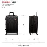 SwissGear 8018 Expandable Luggage, Hard Shell Medium Luggage with Spinner Wheels