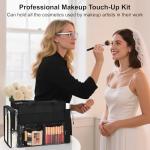 TANTO Extra Large Makeup Bag, Makeup Artist Bag Professional Cosmetic Bag Organizer Hair Stylist Travelling Duffle Bag with Adjustable Dividers Makeup Tote Bag for Makeup Beauty Lover