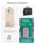 BAGSMART Garment Bags for Travel, Carry on Garment Bags for Hanging Clothes, Travel Suit Bag for Shirts Dresses Coats, Beige