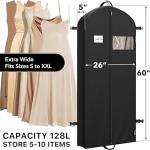 Simple Houseware 60-Inch Heavy Duty Garment Bag For Suits, Tuxedos, Dresses, Coats