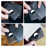 [Ultra Thin] for Airtag Wallet Holder 2 Pack, Airtag Holder, 0.1 inch Thickness, Airtag Wallet Case Slim Thin Card Case for Purse, Handbag, Backpack Wallet, Clutch (Black)