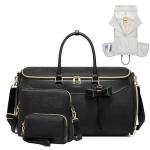 Garment Bags for Travel,Leather Convertible Garment Duffle Bag with Toiletry,Waterproof Carry On Garment Bag with Shoe Compartment,2 in 1 Suit Travel Bag for Women Weekender 3pcs Set