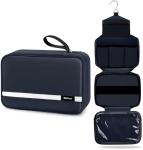 Maliton Toiletry Bag for Men & Women Large Toiletry Bags for Traveling Hanging Toiletry Bag Hygiene Bag with 4 Compartments Waterproof Bathroom Shower Bag (Navy Blue)