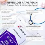 Cruise Ship Essentials for Carnival, Princess, NCL, MSC by JOLLYANTS, Cruise Luggage tag Holders Cruise Must Haves Waterproof & Reusable