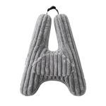 HIGOGOGO Washable Travel Pillow, Car Pillow for Kids & Adults, Upgraded Travel Pillows with Removable Soft Cover and High-Support Foam, Fix Neck and Body Sitting/Sleeping on The Trip, Dark Grey