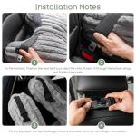 HIGOGOGO Washable Travel Pillow, Car Pillow for Kids & Adults, Upgraded Travel Pillows with Removable Soft Cover and High-Support Foam, Fix Neck and Body Sitting/Sleeping on The Trip, Dark Grey