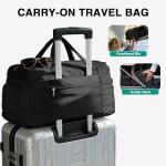 Gym Bag for Women, Cute Travel Duffel Bag with Shoe Compartment & Wet Pocket, Lightweight Puffer Weekender Overnight Bag, Travel Carry On for Sport, Hospital, Yoga