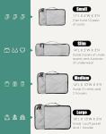 WTREE 4-Piece Packing Cubes Travel Accessories Set for Suitcases - Luggage Organizer Bags with Double Zipper - Mesh Top - Small/Medium/Large/Slim - Grey