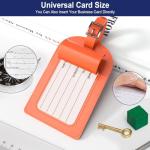 AUTYANL 6 Pack Luggage Tags for Suitcases, 26 Initial Letter Travel Luggage Baggage Identification Labels ID Tag Fully Bendable Tags(Orange) (K)