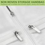 72-inch Gown Storage Bag, Foldable Wedding Dress Bag, Long Gown Storage Bag with Multiple Pockets, Dustproof and Moisture-Resistant, Lightweight and Portable, Outerwear Packaging Bag, White Style