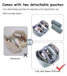 BOYATU Travel Makeup Bags Cosmetic Organizer Bag: 3-Set Large Capacity Make up Bag - PU Leather Toiletry Bags for Women - Wide Open Portable Pouch with Divider & Handle (01-Light Blue)