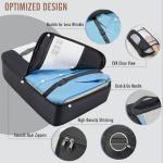 Veken 8 Set Packing Cubes for Travel Essentials, Suitcase Organizer Bags Set for Luggage, Road Trip Travel Accessories in 4 Sizes (Extra Large, Large, Medium, Small), Black