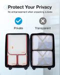 BAGSMART Keep Shape Packing Cubes for Travel, 6 Set Travel Cubes for Packing, Lightweight Suitcase Organizer Bags Set for Travel Essentials Mondrian