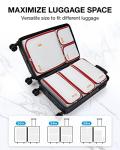 BAGSMART Keep Shape Packing Cubes for Travel, 6 Set Travel Cubes for Packing, Lightweight Suitcase Organizer Bags Set for Travel Essentials Mondrian