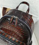 Luxury authentic crocodile leather men's backpack real crocodile leather women's travel backpack fashion casual schoolbag