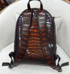 Luxury authentic crocodile leather men's backpack real crocodile leather women's travel backpack fashion casual schoolbag