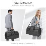 Garment Duffle Bags for Travel, Bukere Convertible Carry on Garment Duffel Bag for Men Women, Shoe Compartment, 2 in 1 Hanging Dress Suitcase Suit Travel Bags, Midnight Grey