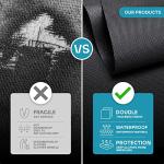 Lazebox 43" Travel Garment Bag with Accessories Zipper Pocket, Heavy Duty Suit Bag for Suits, Tuxedos, Dresses, Coats, Black, 1 pack