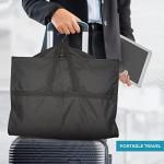 Lazebox 43" Travel Garment Bag with Accessories Zipper Pocket, Heavy Duty Suit Bag for Suits, Tuxedos, Dresses, Coats, Black, 1 pack