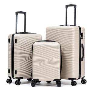 Rosamo Luggage Sets 3 Piece, ABS Suitcase Set (20/24/28), Hardside luggage with Spinner Wheels, Travel Luggage, 22x14x9 Airline Approved Carry on, Lightweight Luggage with High-Security Lock