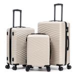 Rosamo Luggage Sets 3 Piece, ABS Suitcase Set (20/24/28), Hardside luggage with Spinner Wheels, Travel Luggage, 22x14x9 Airline Approved Carry on, Lightweight Luggage with High-Security Lock
