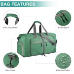 Dimayar 115L Travel Duffle Bag for Men Women - Foldable Duffel Bag with Shoes Compartment - Overnight Bags Waterproof & Tear Resistant(Forest Green)