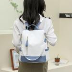 Double Shoulder Bag - Fashionable Korean-style Trendy Oxford Fabric Canvas Women's Backpack for Travel and Carrying Books