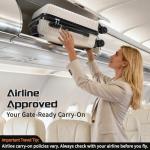 Rosamo Luggage Sets 3 Piece, ABS Suitcase Set (20/24/28), Hardside luggage with Spinner Wheels, Travel Luggage, 22x14x9 Airline Approved Carry on, Lightweight Luggage with High-Security Lock