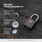 UP Security TSA Locks for Luggage with Keys, Luggage Locks TSA Approved 4 Pack, International Travel Essentials, Small Padlock with Key, Mini Padlock for Suitcase, Backpack, Bag, Zipper, Case, Box