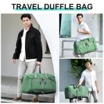 Dimayar 115L Travel Duffle Bag for Men Women - Foldable Duffel Bag with Shoes Compartment - Overnight Bags Waterproof & Tear Resistant(Forest Green)
