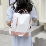 Double Shoulder Bag - Fashionable Korean-style Trendy Oxford Fabric Canvas Women's Backpack for Travel and Carrying Books