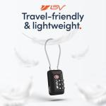 TSA Accepted Luggage Travel Lock, Set-Your-Own Combination Lock for School Gym Locker, Luggage Suitcase Baggage Locks, Filing Cabinets, Toolbox, Case (Black, 2 Pack)