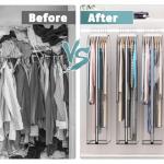 Liuoud Clear Garment Bags for Hanging Clothes10” Gusseted, Suit Bags for Closet Storage, Hanging Plastic Clothes Cover for Coat, Dress, Fur, Shirt, 4 Pack, 40” Long