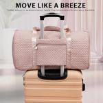 Coolife Garment Bag Carry On Convertible Travel Duffel Bag with Shoe Pouch Weekender Bag for Women Men 2 in 1 Hanging Suit Bag with Shoulder Strap Business Travel Bag (Pink, Standard)