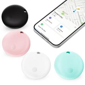 Lmrbelec Tracker Tags, Item Finder Work with Apple Find My (iOS Only), Tracking Device Locator Smart Tag for Luggage, Keys, Wallet, Bike, Bags (Multi-Color, 4 Pack)