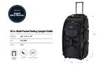 Travelers Club Xpedition 30 Inch Multi-Pocket Upright Rolling Duffel Bag, Black, 30" Suitcase