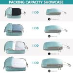 Compression Packing Cubes for Travel, 4 Set Expandable Packing Organizers, Lightweight Luggage Organizer Bags, Travel Essentials for Carry on, Handy Helper for Organizing Clothes, Blue