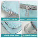 Compression Packing Cubes for Travel, 4 Set Expandable Packing Organizers, Lightweight Luggage Organizer Bags, Travel Essentials for Carry on, Handy Helper for Organizing Clothes, Blue