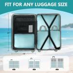 Compression Packing Cubes for Travel, 4 Set Expandable Packing Organizers, Lightweight Luggage Organizer Bags, Travel Essentials for Carry on, Handy Helper for Organizing Clothes, Blue