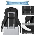 coowoz Large Travel Backpack For Women Men,Carry On Backpack Flight Approved,Hiking Backpack Waterproof Outdoor Sports Rucksack Casual Daypack Fit 15.6 Inch Laptop Shoes Compartment (Black)