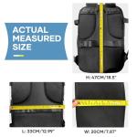 coowoz Large Travel Backpack For Women Men,Carry On Backpack Flight Approved,Hiking Backpack Waterproof Outdoor Sports Rucksack Casual Daypack Fit 15.6 Inch Laptop Shoes Compartment (Black)