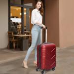 TILYMOL Hardside Carry On Luggage 22x14x9 Airline Approved with Spinner Wheels, 20-inch Carry-On Suitcase for Women & Men, Red