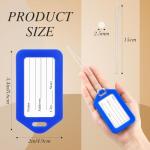 Kigeli 60 Pcs Luggage Tags Bulk, Baggage Tags with PVC Rope Suitcases Backpack Luggage Identifier Name ID Card for Travel Wedding Back to School